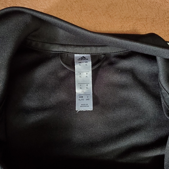 Mens Adidas XL Jacket Zip Up 3-Stripes Track Jacket Essentials Warm Up - Picture 3 of 4